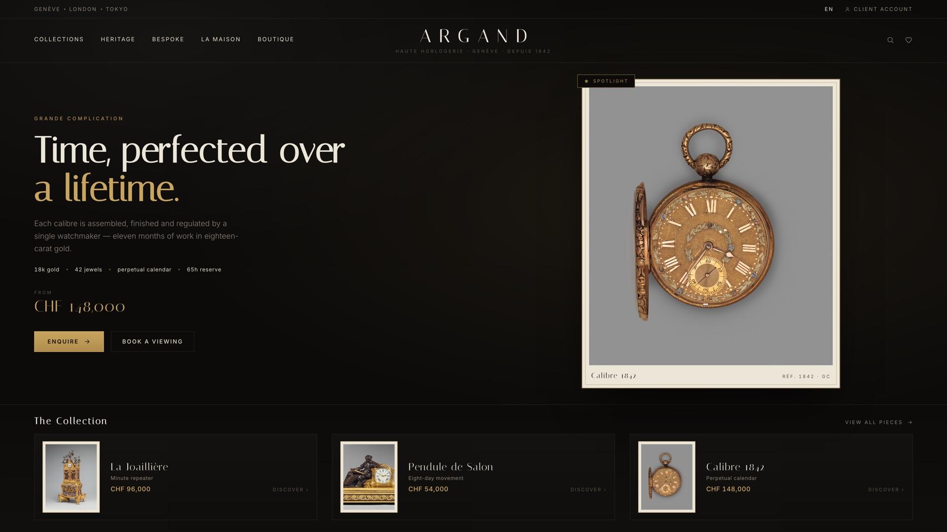 Argand haute horlogerie boutique
